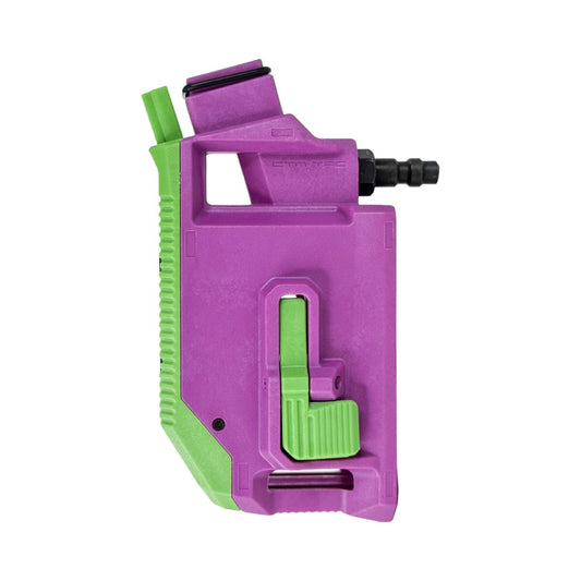 CTM Hi-Capa HPA M4 AEG Magazine 90° Angled Adapter - Violet / Green