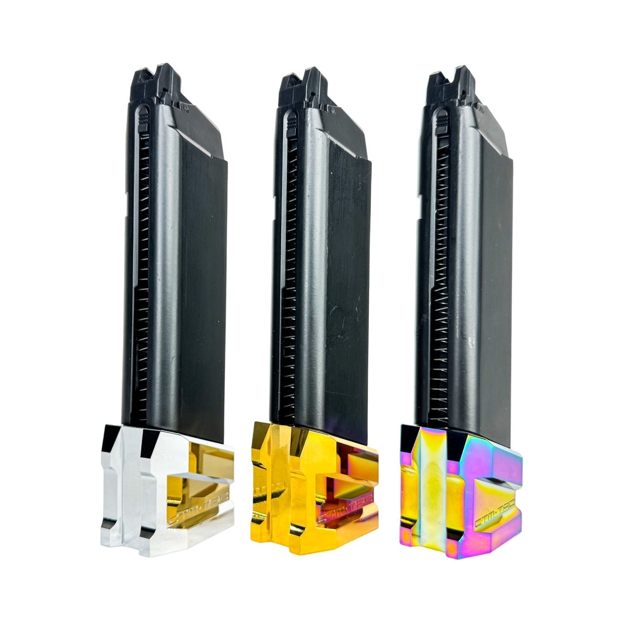 CTM AAP-01 / G-Series Magazine Extension Plate - Electroplated Chameleon