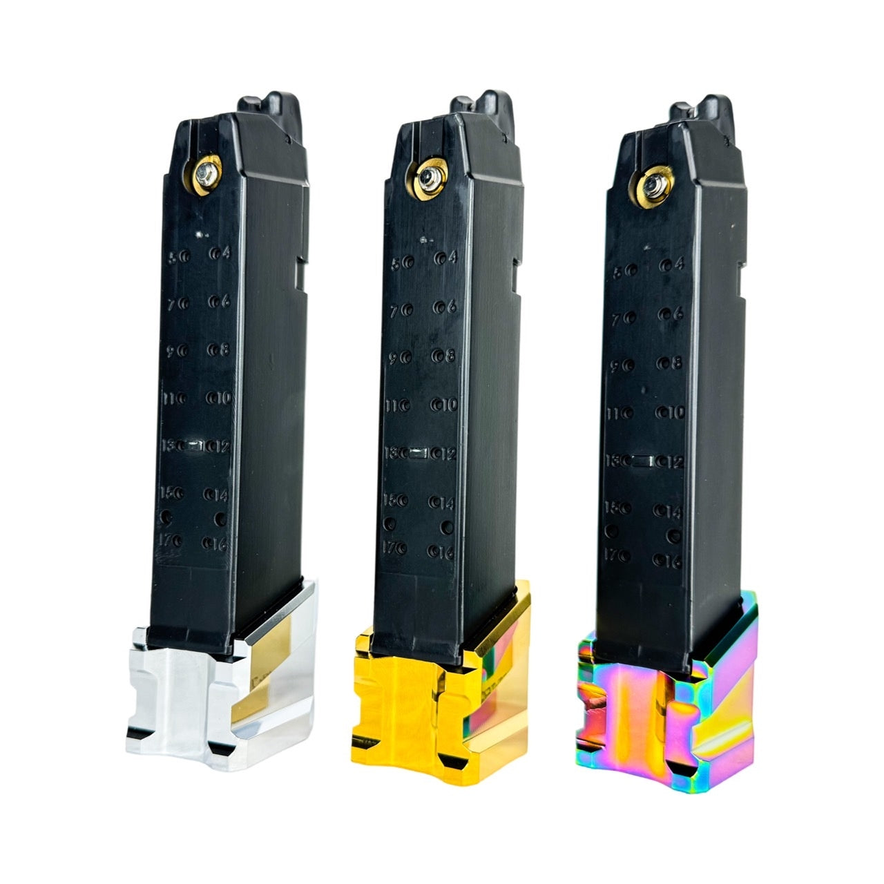 CTM AAP-01 / G-Series Magazine Extension Plate - Electroplated Chameleon