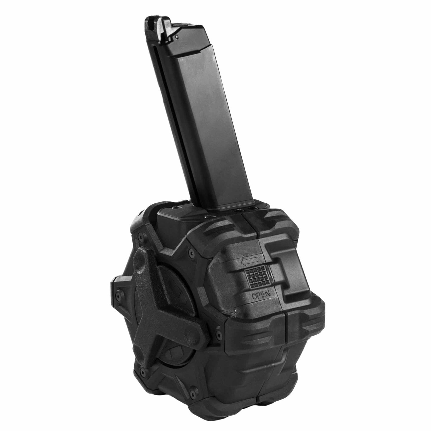 Novritsch G-Series GBB Drum Magazine, 350 BBs - Black