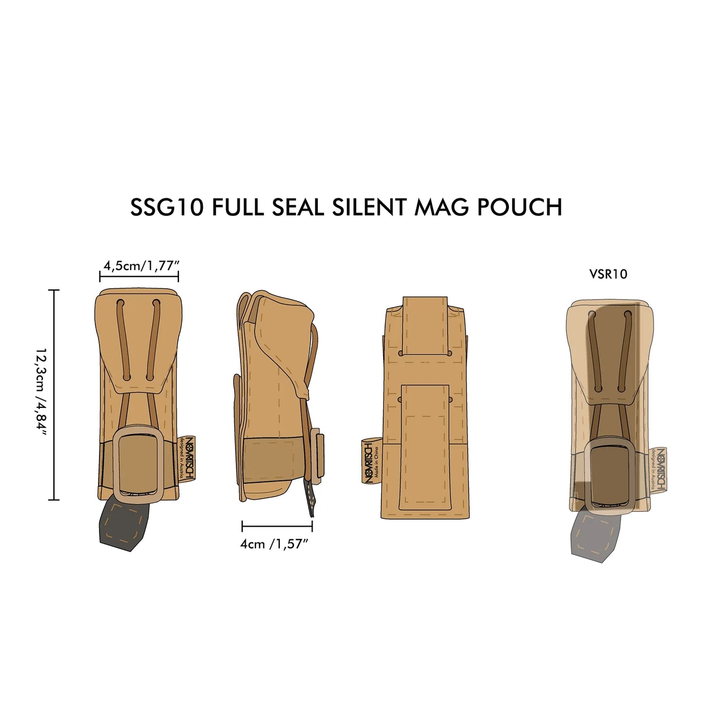 Novritsch SSG10 / VSR Full Seal Magazine MOLLE Pouch V2 – ACP