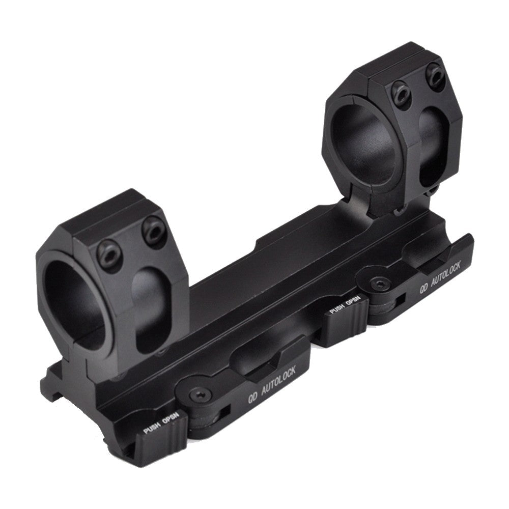 AIM-O ATTACCO MONOBLOCCO DOPPIO ANELLO PER OTTICHE DIAMETRO 30mm / 1" NERO (AO9012-B)