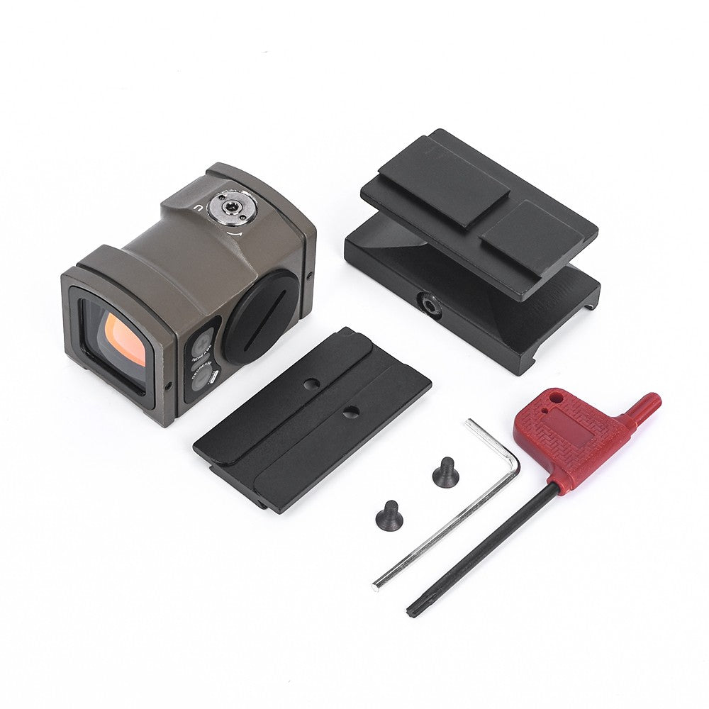 AIM-O MINI RED DOT REFLEX CON RIALZO DARK EARTH (AO6011-T)