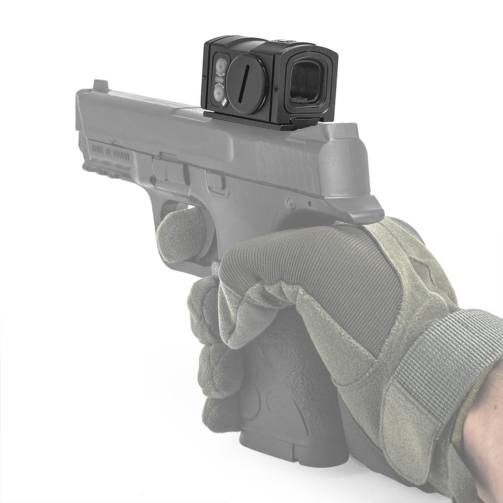 AIM-O MINI RED DOT REFLEX CON RIALZO NERO (AO6011-B)