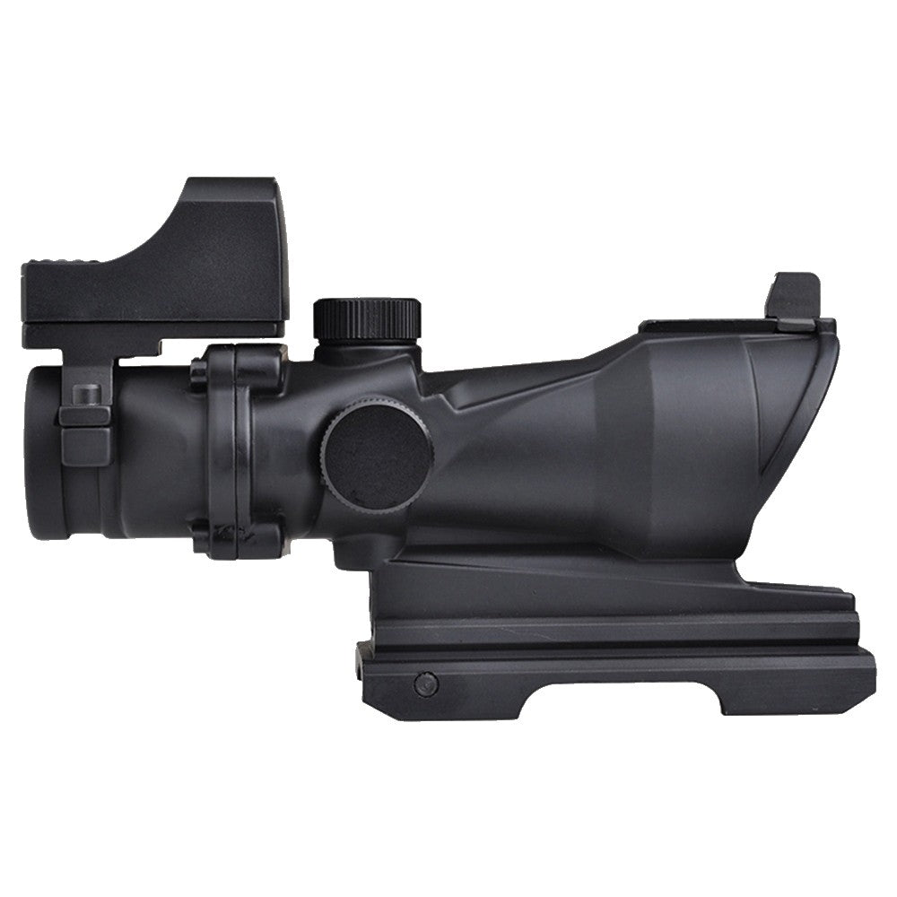 AIM-O OTTICA TIPO ACOG COMPATTA ZOOM 4X LENTE 32mm CON MINI RED DOT NERO (AO5316-B)