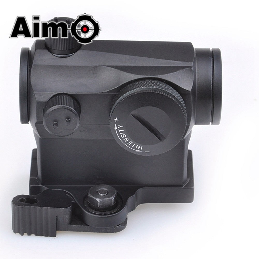 AIM-O RED DOT MICRO T1  CON ATTACCO QD CON RIALZO NERO (AO5014-B)