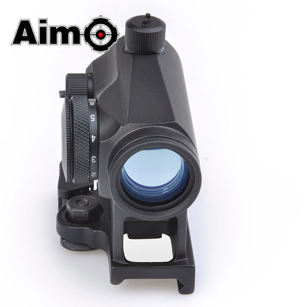 AIM-O RED DOT MICRO T1  CON ATTACCO QD CON RIALZO NERO (AO5014-B)