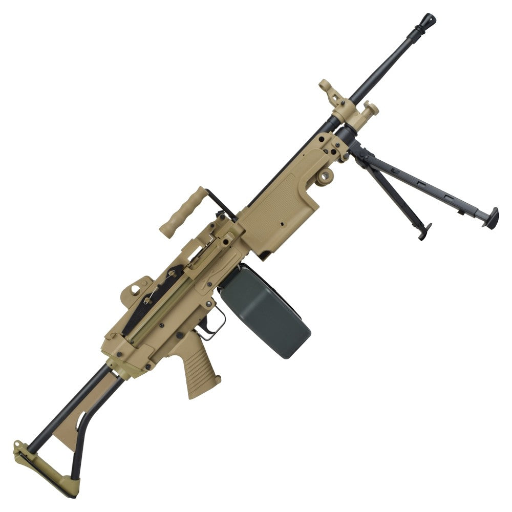 A&K FUCILE ELETTRICO ASG MINIMI M249 MK1 LEGGERA IN POLIMERO TAN DARK EARTH (M249-MK1PT)