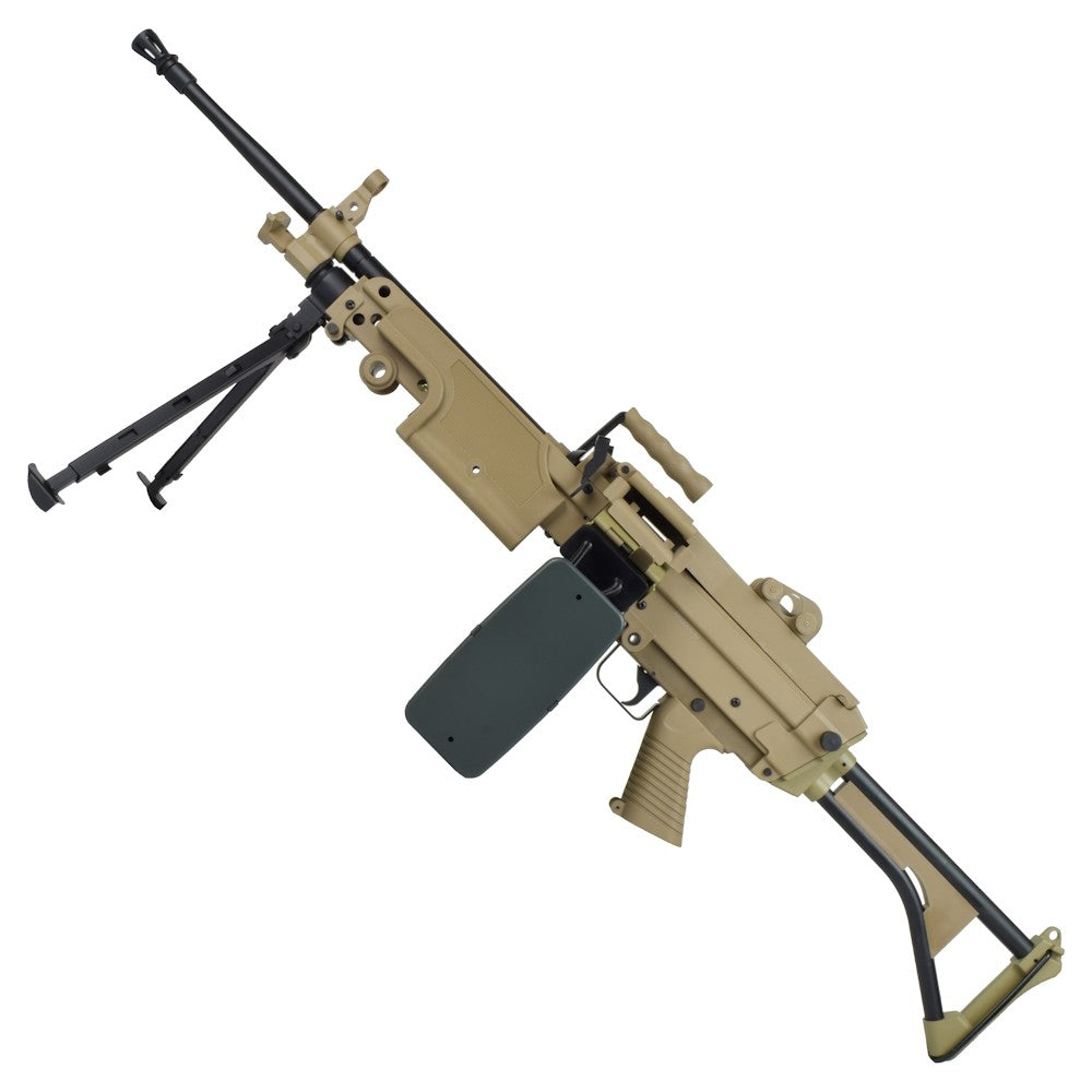 A&K FUCILE ELETTRICO ASG MINIMI M249 MK1 LEGGERA IN POLIMERO TAN DARK EARTH (M249-MK1PT)