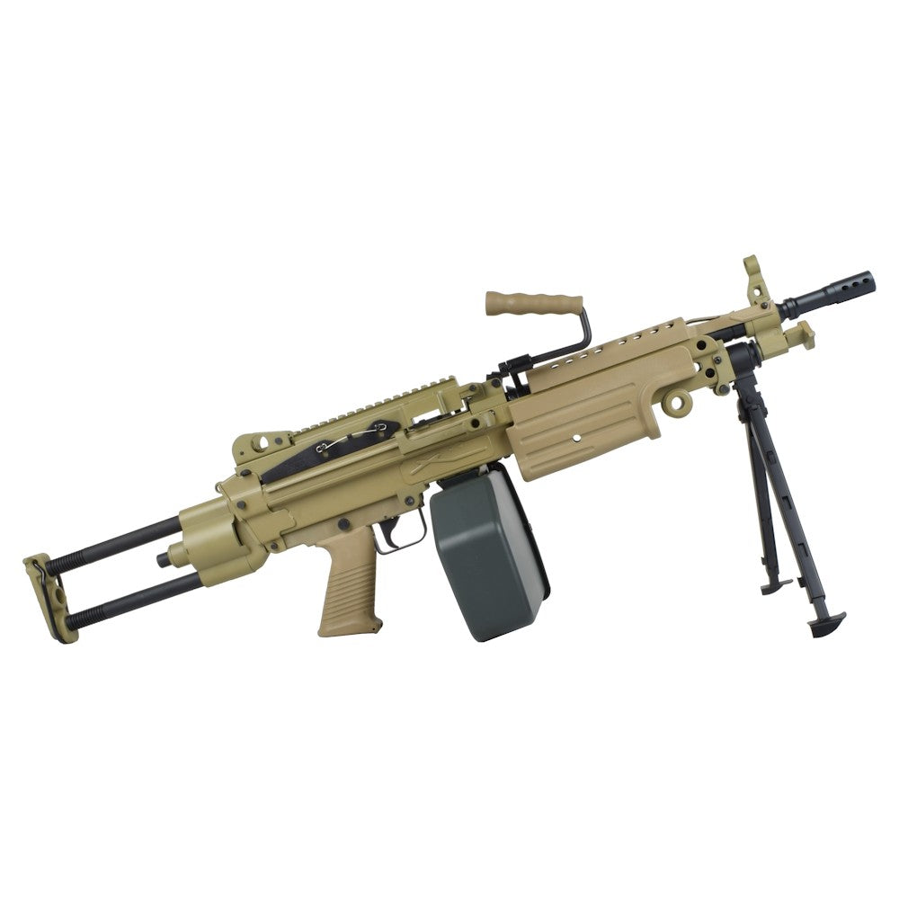 A&K FUCILE ELETTRICO ASG MITRAGLIATRICE MINIMI M249 PARA METAL VERSION TAN DARK EARTH (M249-PARAT)