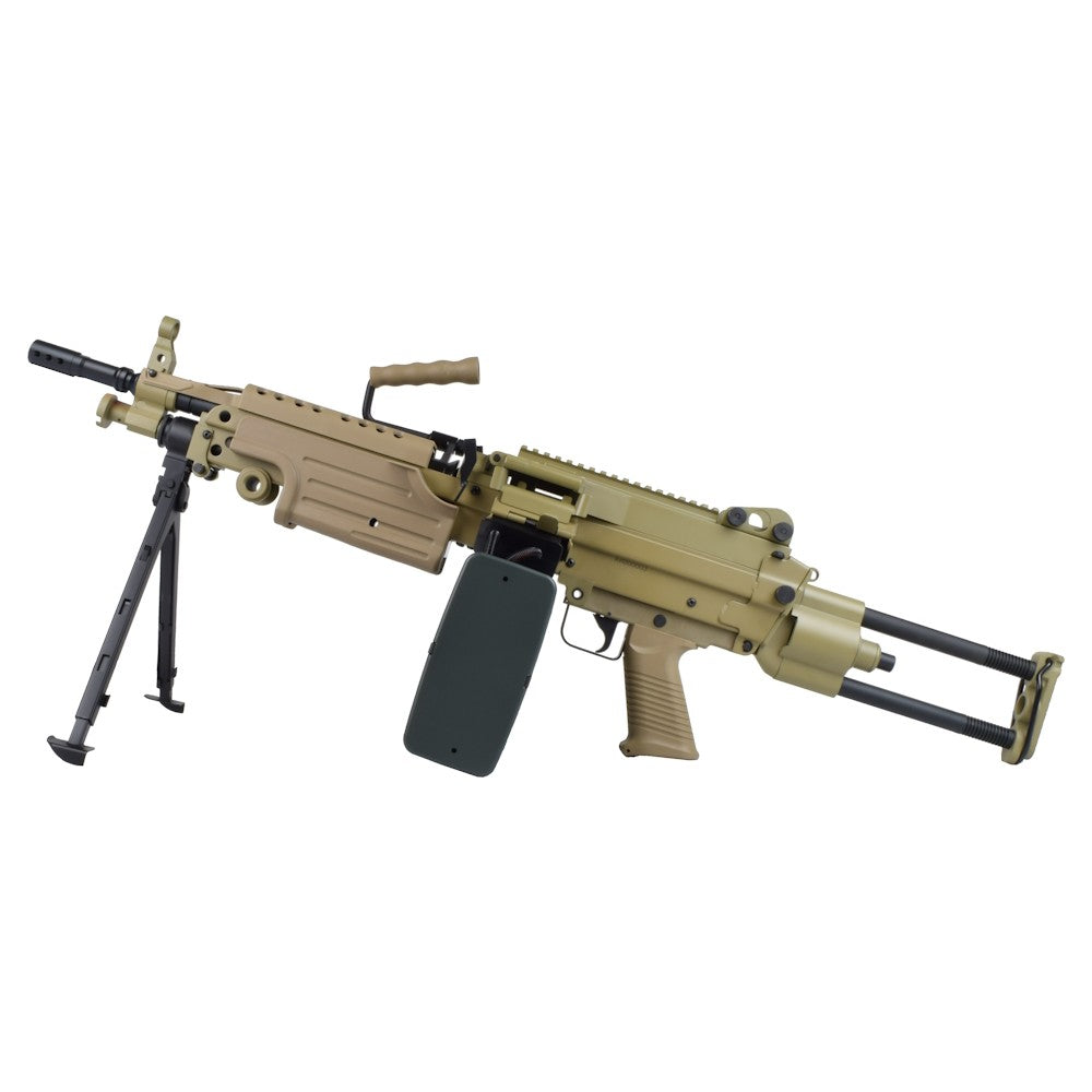 A&K FUCILE ELETTRICO ASG MITRAGLIATRICE MINIMI M249 PARA METAL VERSION TAN DARK EARTH (M249-PARAT)