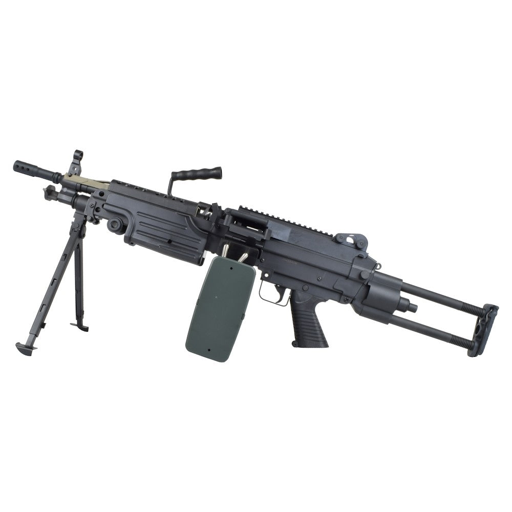 A&K FUCILE ELETTRICO ASG MITRAGLIATRICE MINIMI M249 PARA IN POLIMERO NERO (M249-PARAP)