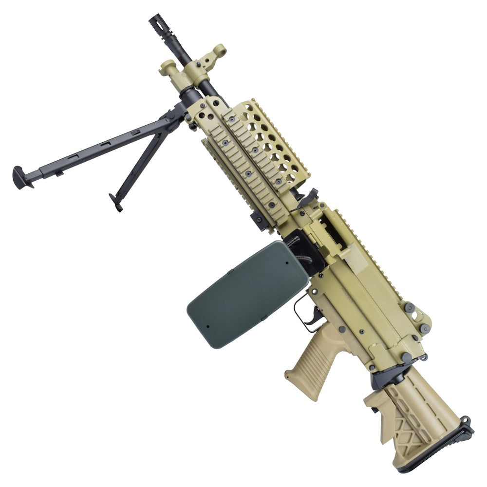 A&K FUCILE ELETTRICO ASG MINIMI MK46 SOF METAL VERSION TAN DARK EARTH (MK46T)