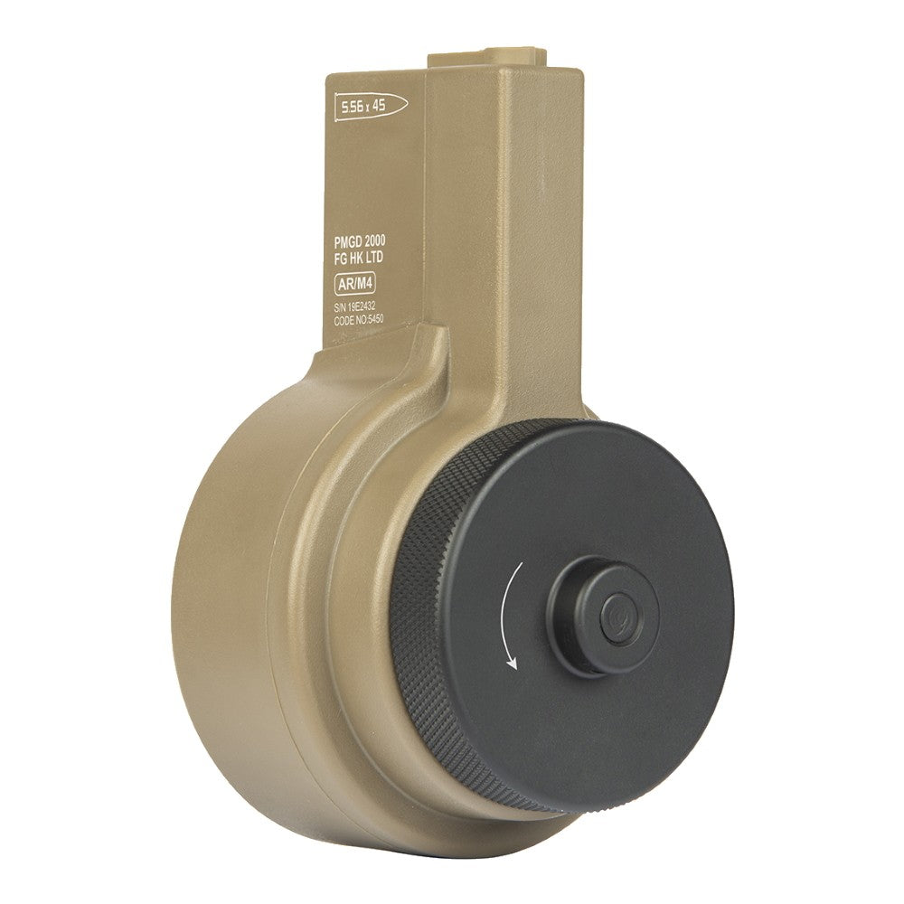 ARES CARICATORE DRUM 2150 COLPI PER M4 TAN DARK EARTH (AR-MAG044)