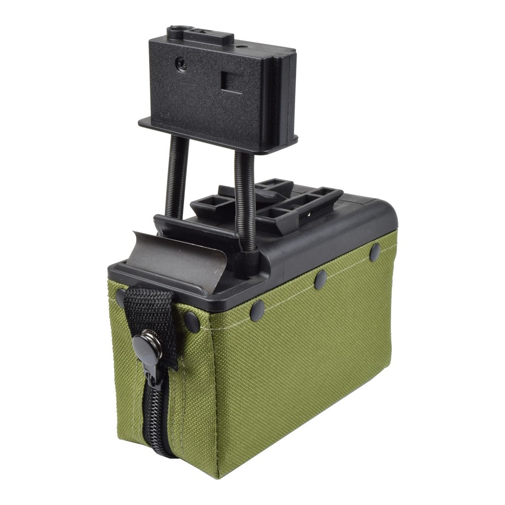 BATTLEAXE CARICATORE ELETTRICO 2000 COLPI PER MITRAGLIATRICE M249 OLIVE DRAB (D249OD)