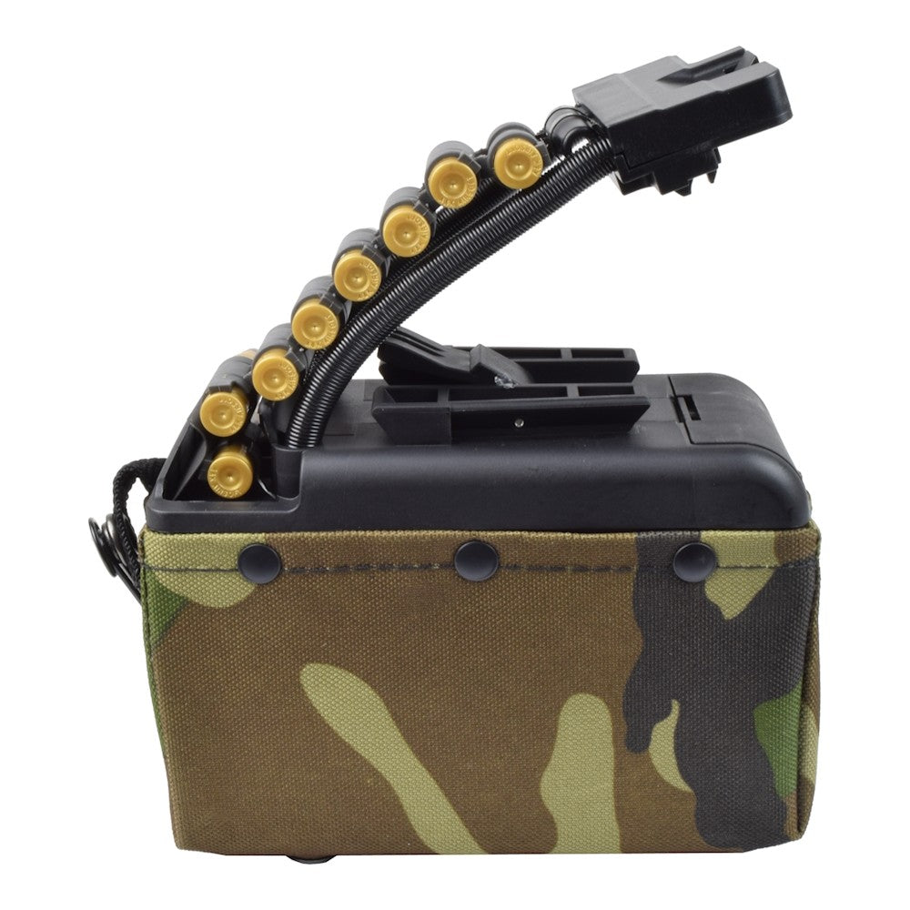 BATTLEAXE CARICATORE ELETTRICO 2000 COLPI PER MK46 MINIMI A&K WOODLAND(MINIMI DRUM MC)