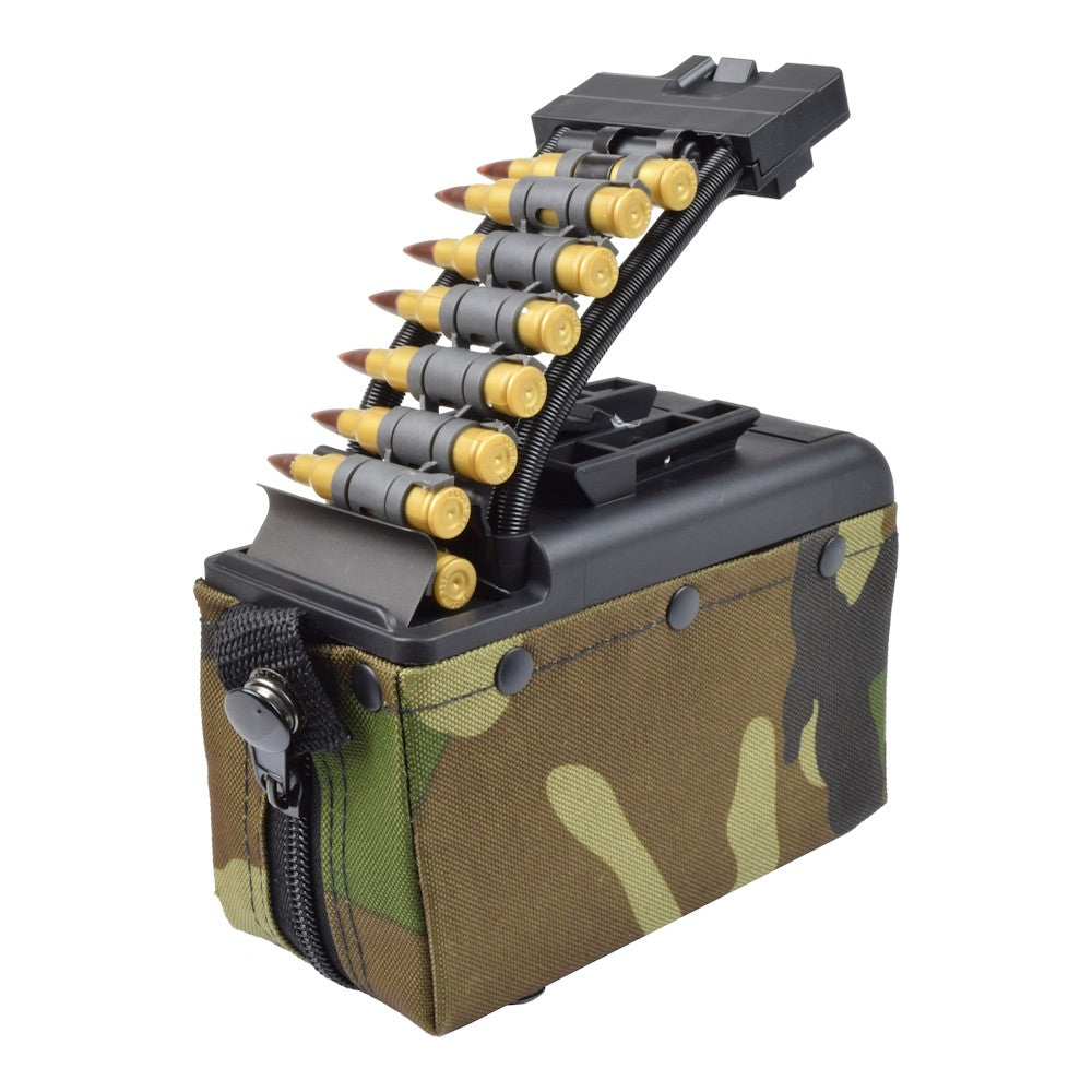 BATTLEAXE CARICATORE ELETTRICO 2000 COLPI PER MK46 MINIMI A&K WOODLAND(MINIMI DRUM MC)