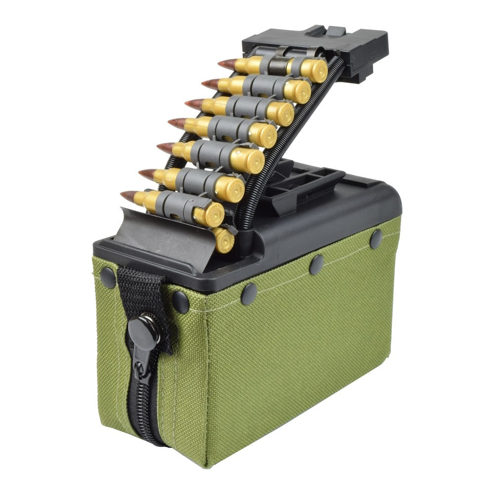BATTLEAXE CARICATORE ELETTRICO 2000 COLPI PER MK46 MINIMI A&K OLIVE DRAB (MINIMI DRUM OD)