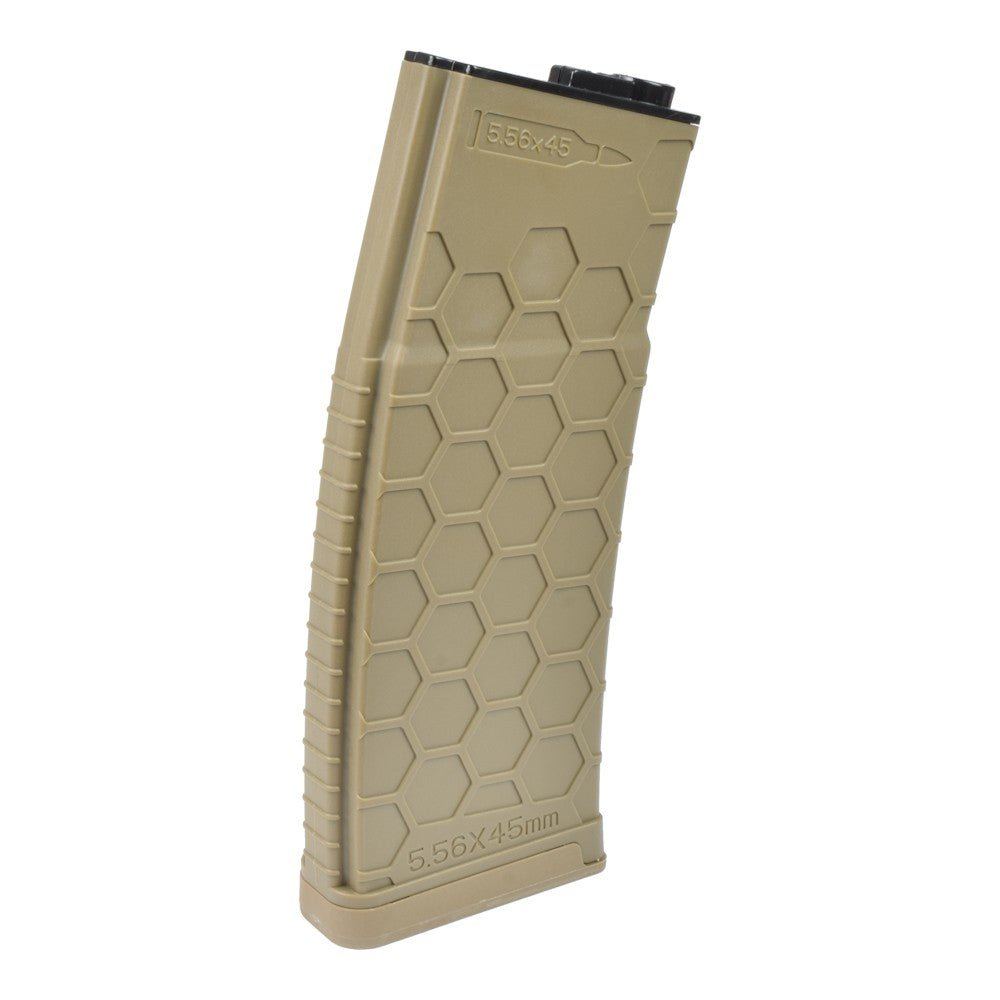 BATTLEAXE CARICATORE MAGGIORATO HI-CAP 370 COLPI EXA PER M4 DARK EARTH (002-7A TN)