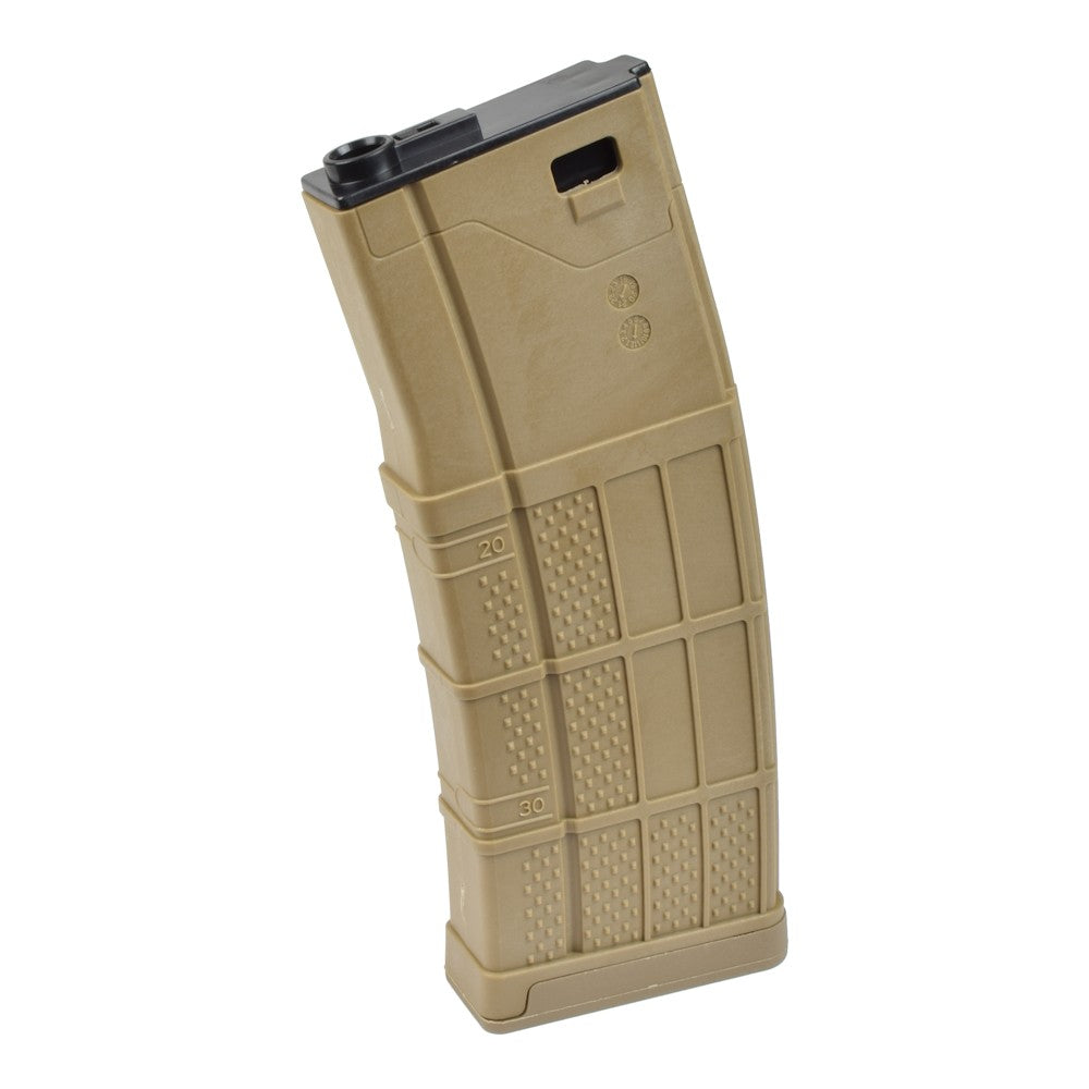 BATTLEAXE CARICATORE MONOFILARE MID-CAP 140 COLPI GRIPPATO PER M4 DARK EARTH (002-6B TN)