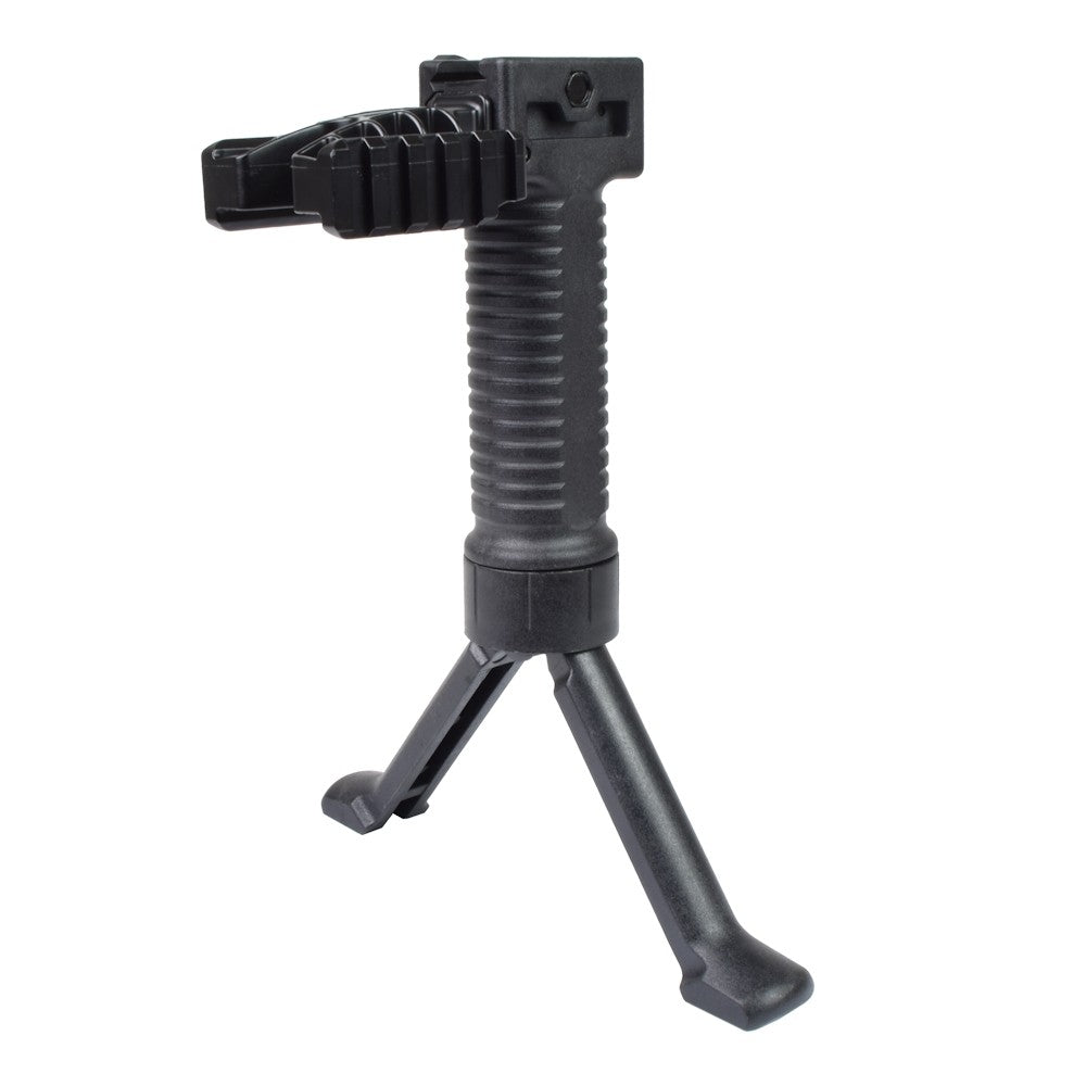 BATTLEAXE IMPUGNATURA CON BIPIEDE ESTENSIBILE E DOPPIA RAIL PER ACCESSORI NERA (02C)