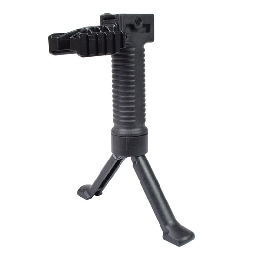 BATTLEAXE IMPUGNATURA CON BIPIEDE ESTENSIBILE E DOPPIA RAIL PER ACCESSORI NERA (02C)