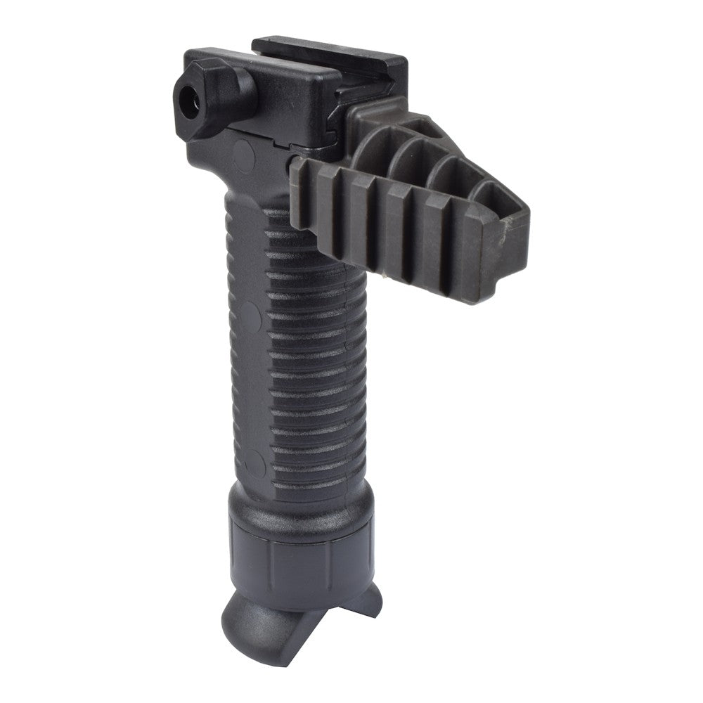 BATTLEAXE IMPUGNATURA CON BIPIEDE ESTENSIBILE E RAIL LATERALE PER ACCESSORI NERA (01D)