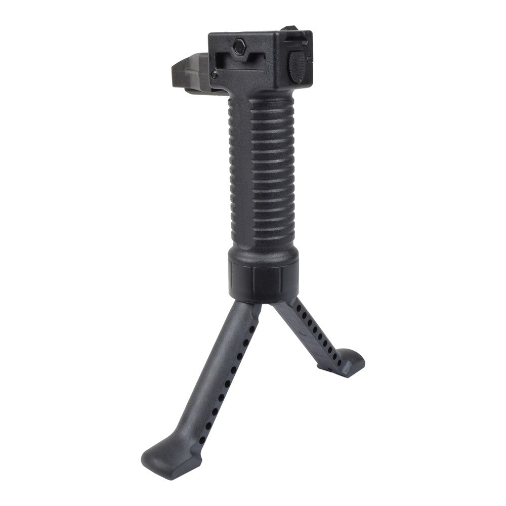 BATTLEAXE IMPUGNATURA CON BIPIEDE ESTENSIBILE E RAIL LATERALE PER ACCESSORI NERA (01D)