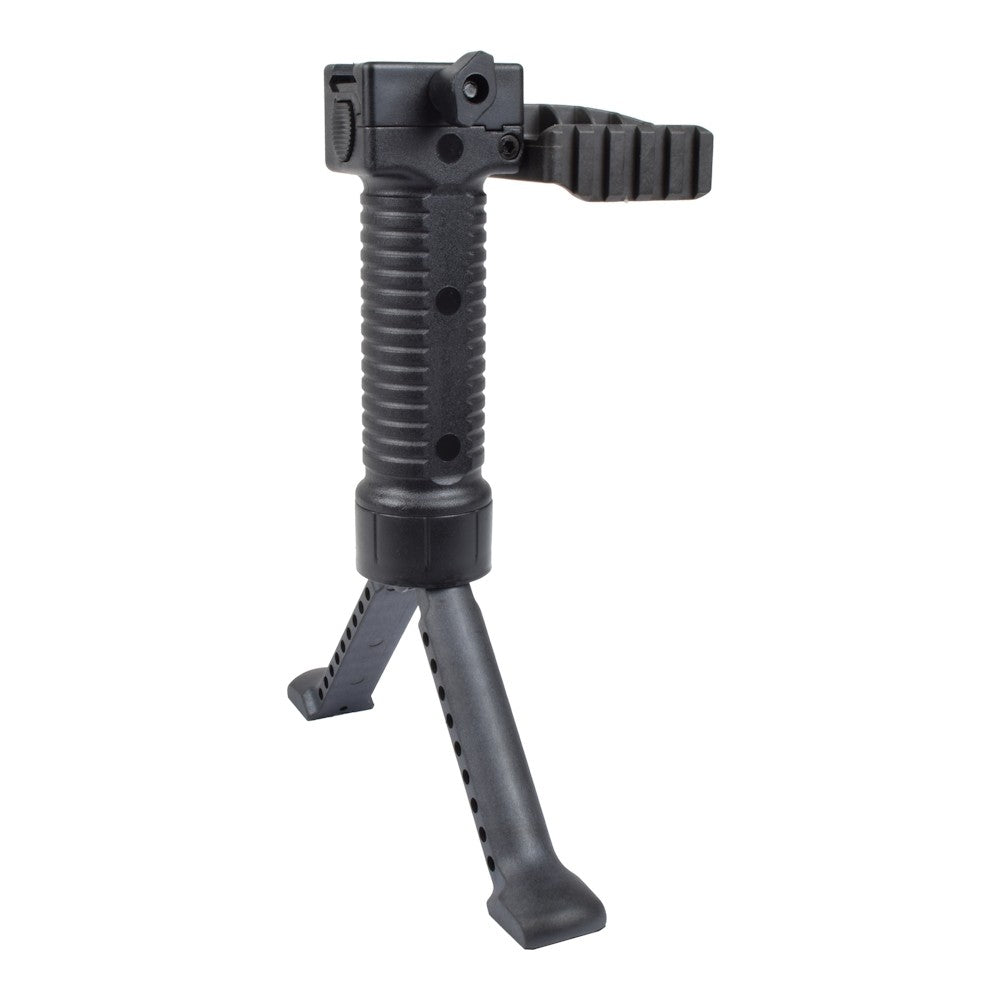 BATTLEAXE IMPUGNATURA CON BIPIEDE ESTENSIBILE E RAIL LATERALE PER ACCESSORI NERA (01D)
