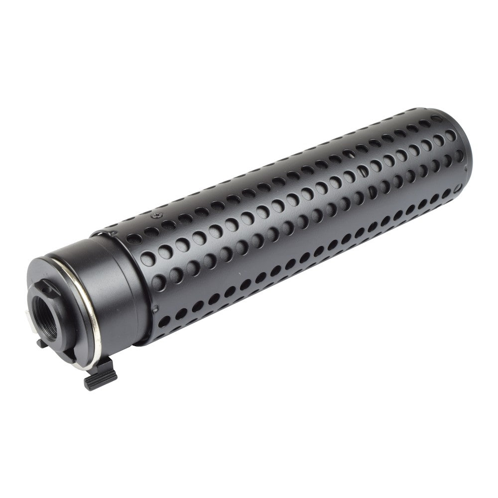 BATTLEAXE SILENZIATORE SGANCIO RAPIDO KAC QD 180mm CON SPEGNIFIAMMA SR-16 NERO (SI001)
