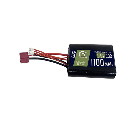 BLUEMAX POWER BATTERIA LI-FE 9.9V X 1100MAH 20C MINI BRICK DEANS (BM-LI9.9X1100MBD)