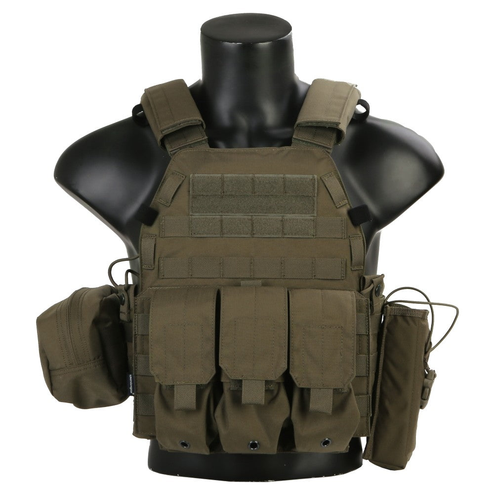 EMERSON GEAR TATTICO BLUE LABEL TACTICAL VEST CIRAS PLATE VERDE RG RANGER GREEN (EMB7440RG)