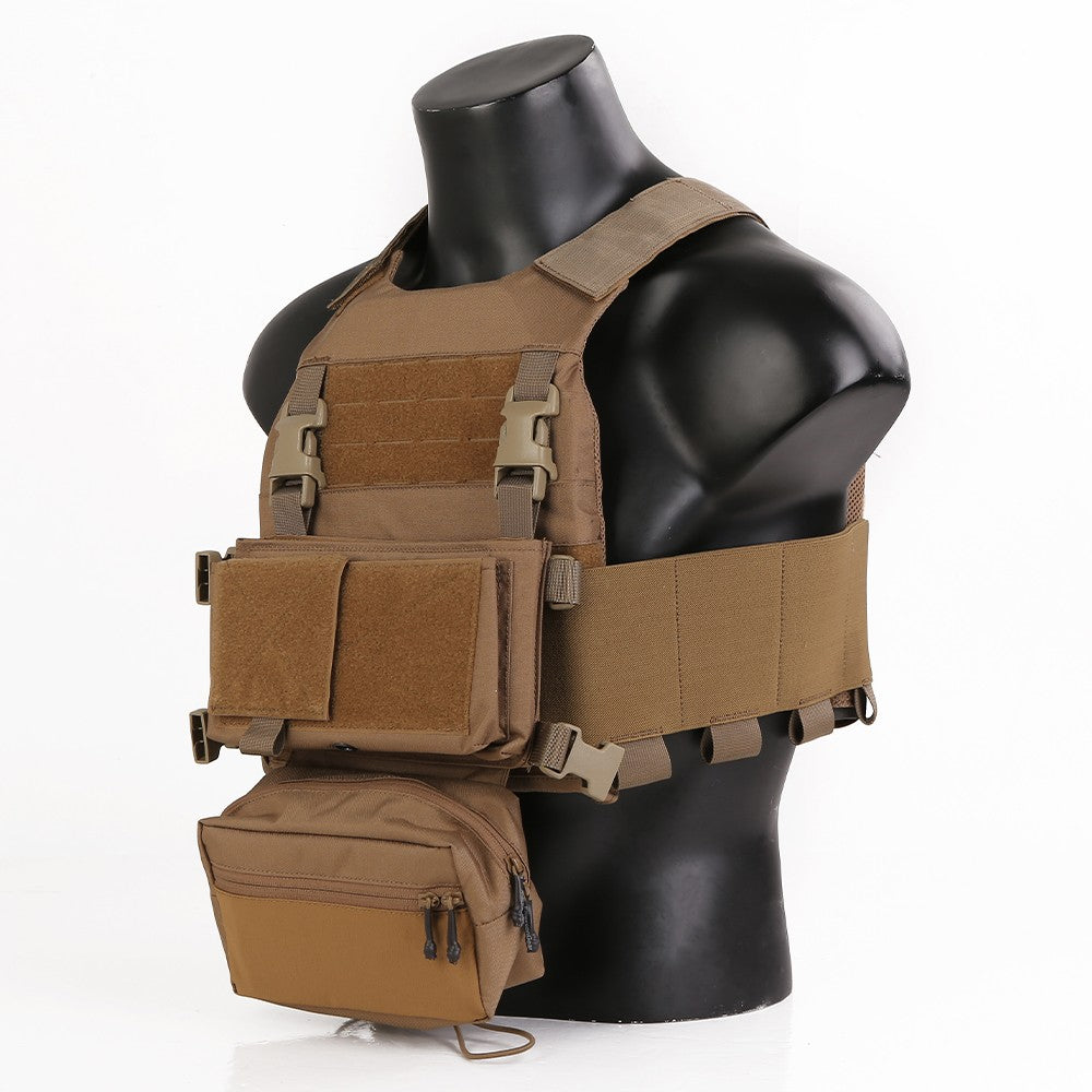 EMERSON GEAR TATICO FCS STYLE COMBAT TACTICAL VEST CON C/MK CHEST RIG CB COYOTE BROWN (EM7407CB)