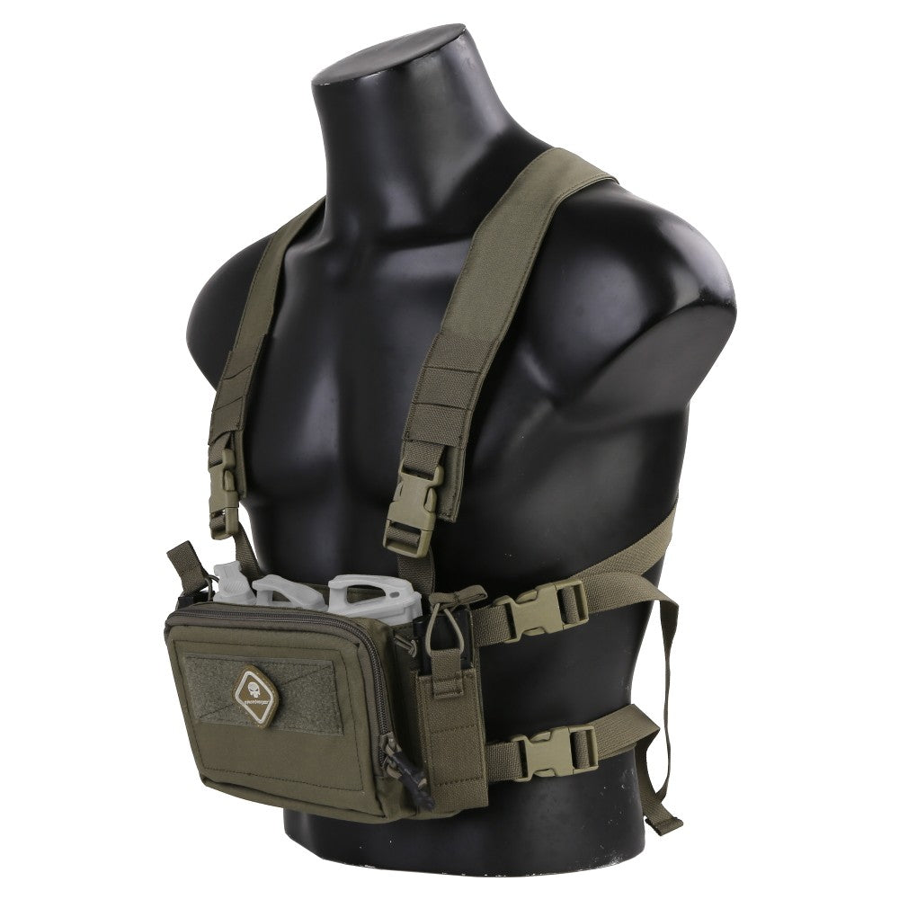 EMERSON GEAR TATTICO MICRO CHEST RIG VERDE RG RANGER GREEN (EM9557RG)