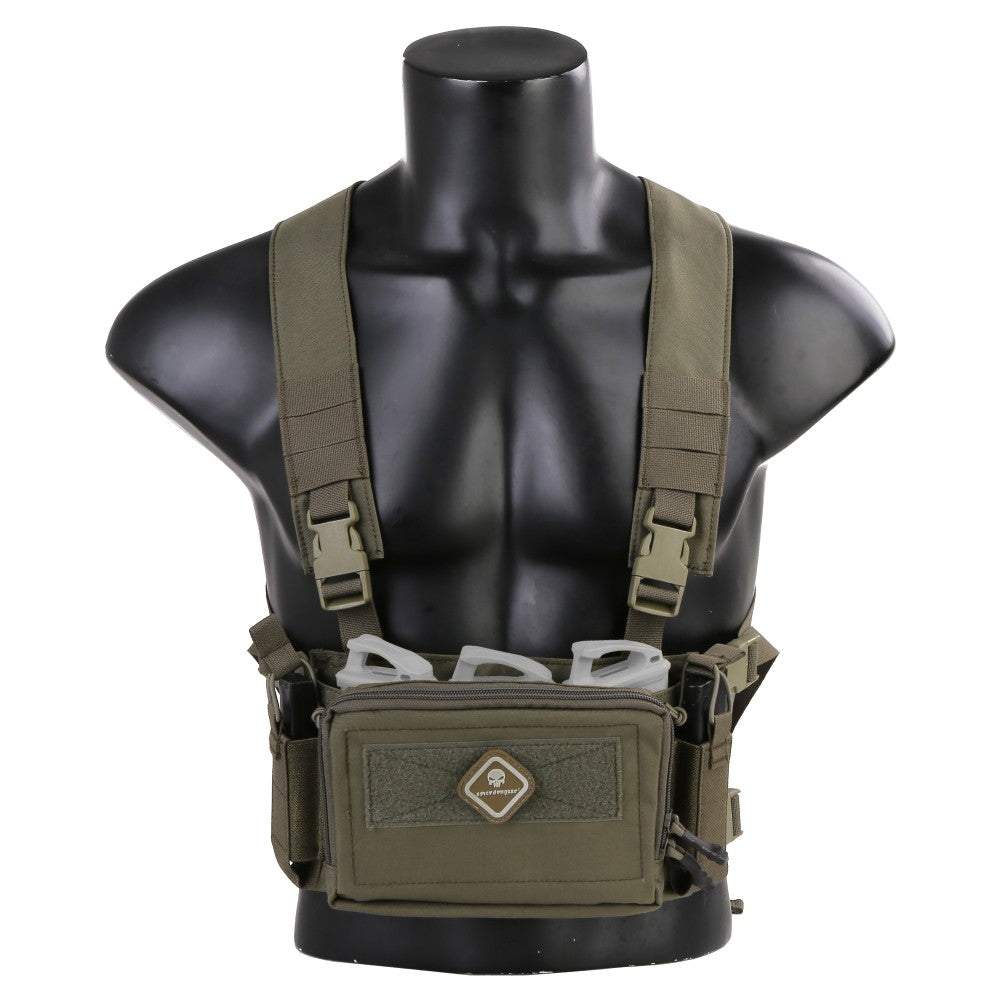 EMERSON GEAR TATTICO MICRO CHEST RIG VERDE RG RANGER GREEN (EM9557RG)