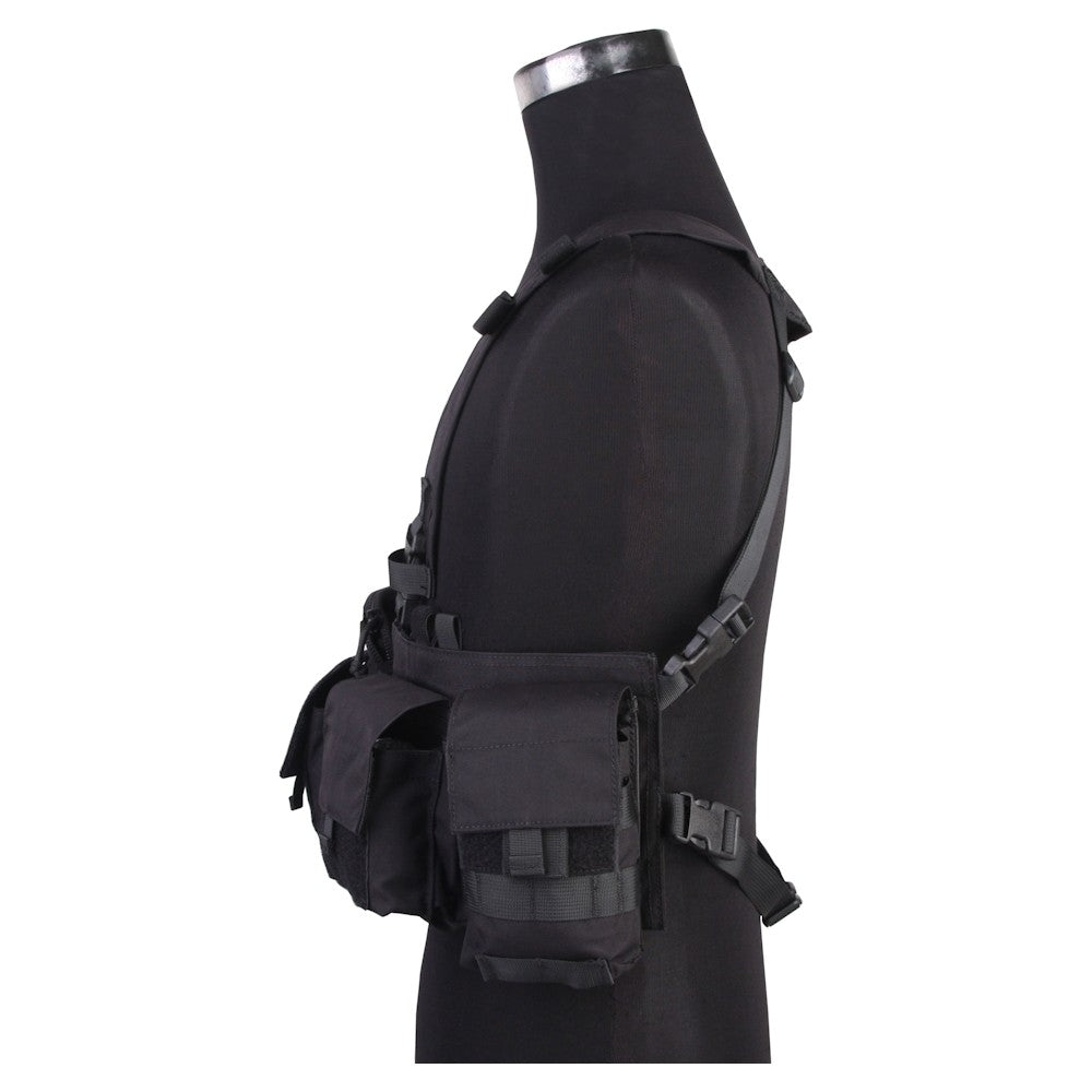 EMERSON GEAR TATTICO SPLIT FRONT TACTICAL CHEST RIG NERO BLACK (EM7451F)