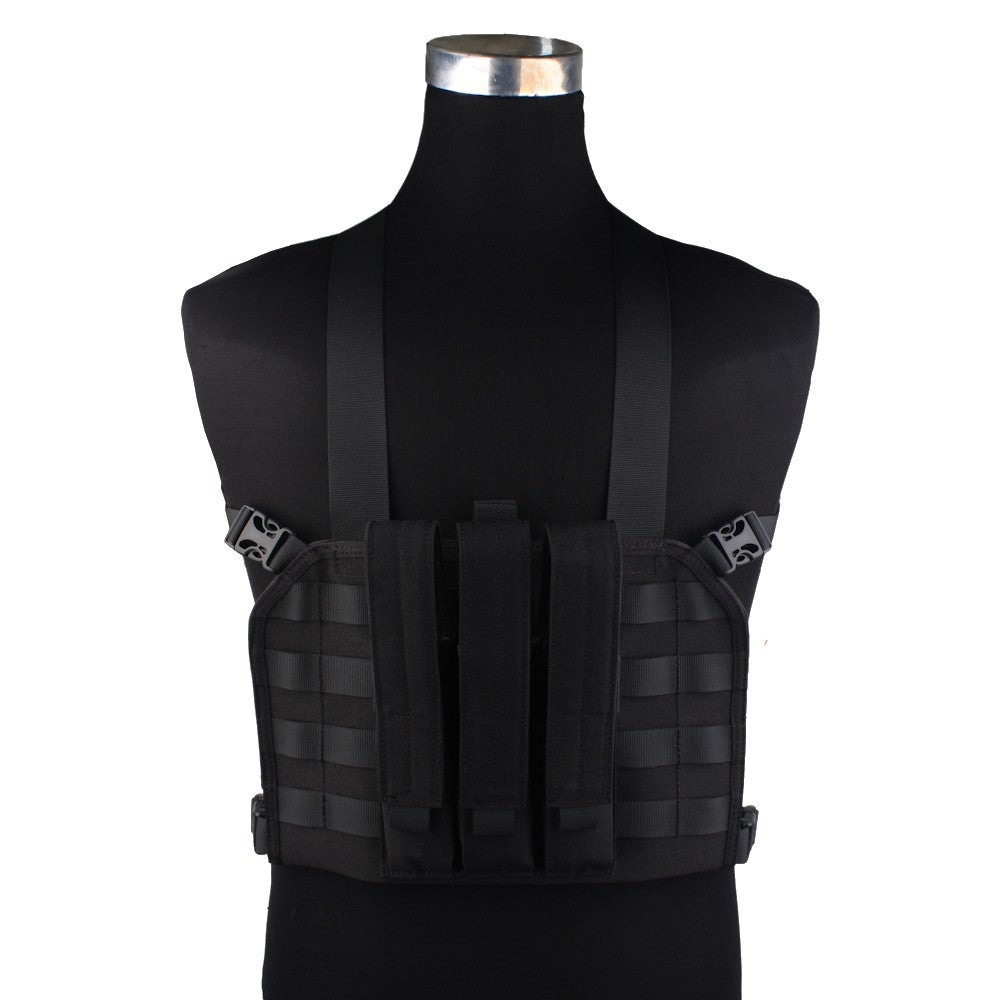 EMERSON GEAR TATTICO TACTICAL CHEST RIG CON PORTA CARICATORI SMG MP7 NERO BLACK (EM7445)