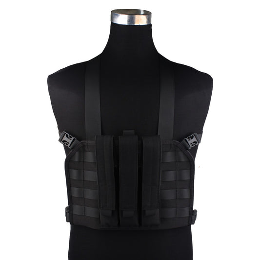 EMERSON GEAR TATTICO TACTICAL CHEST RIG CON PORTA CARICATORI SMG MP7 NERO BLACK (EM7445)