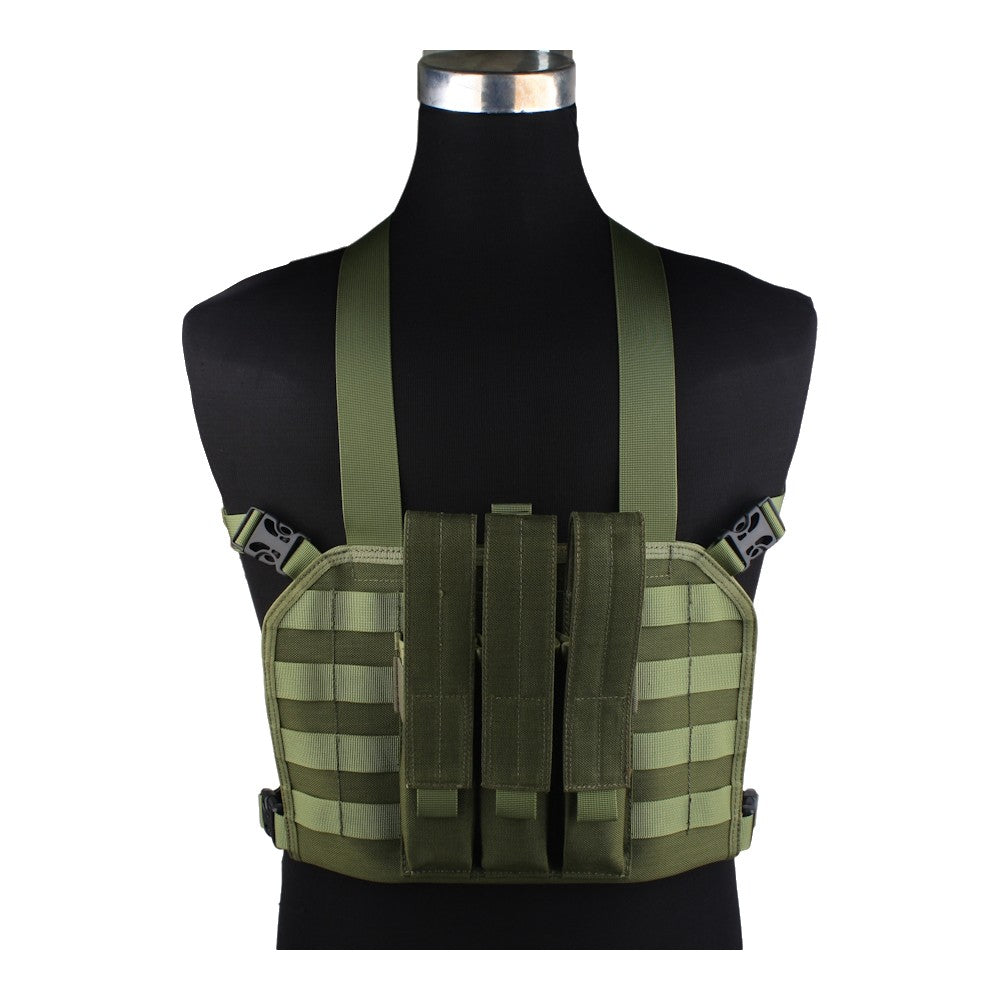 EMERSON GEAR TATTICO TACTICAL CHEST RIG CON PORTA CARICATORI SMG MP7 VERDE OLIVE DRAB (EM7445C)