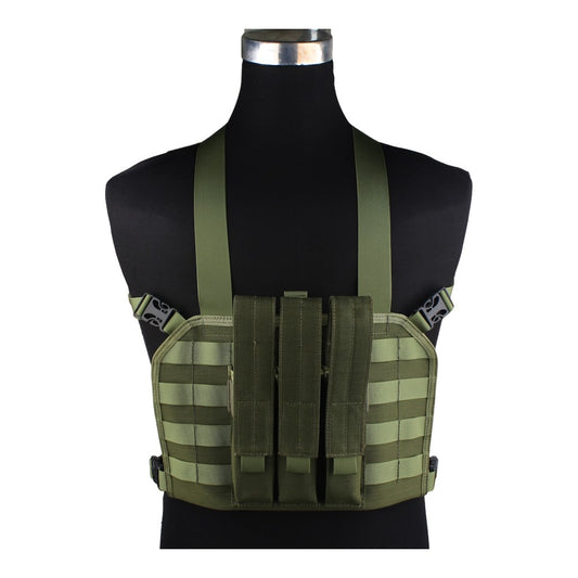 EMERSON GEAR TATTICO TACTICAL CHEST RIG CON PORTA CARICATORI SMG MP7 VERDE OLIVE DRAB (EM7445C)