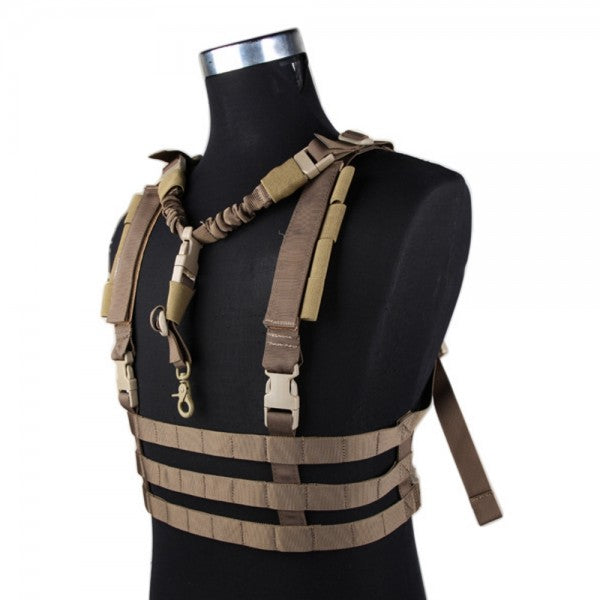 EMERSON GEAR TATTICO MOLLE SYSTEM LOW PROFILE CHEST RIG CB COYOTE BROWN (EM7452D)