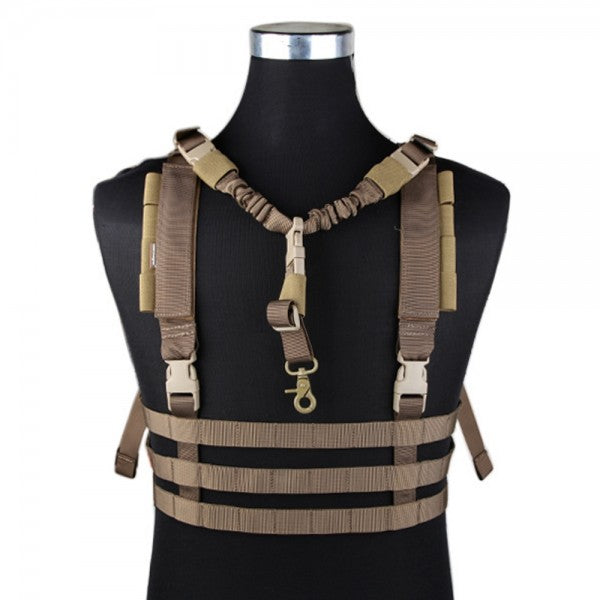 EMERSON GEAR TATTICO MOLLE SYSTEM LOW PROFILE CHEST RIG CB COYOTE BROWN (EM7452D)