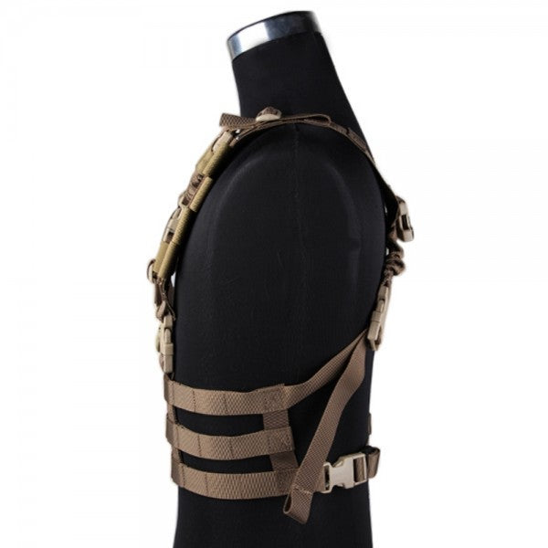 EMERSON GEAR TATTICO MOLLE SYSTEM LOW PROFILE CHEST RIG CB COYOTE BROWN (EM7452D)