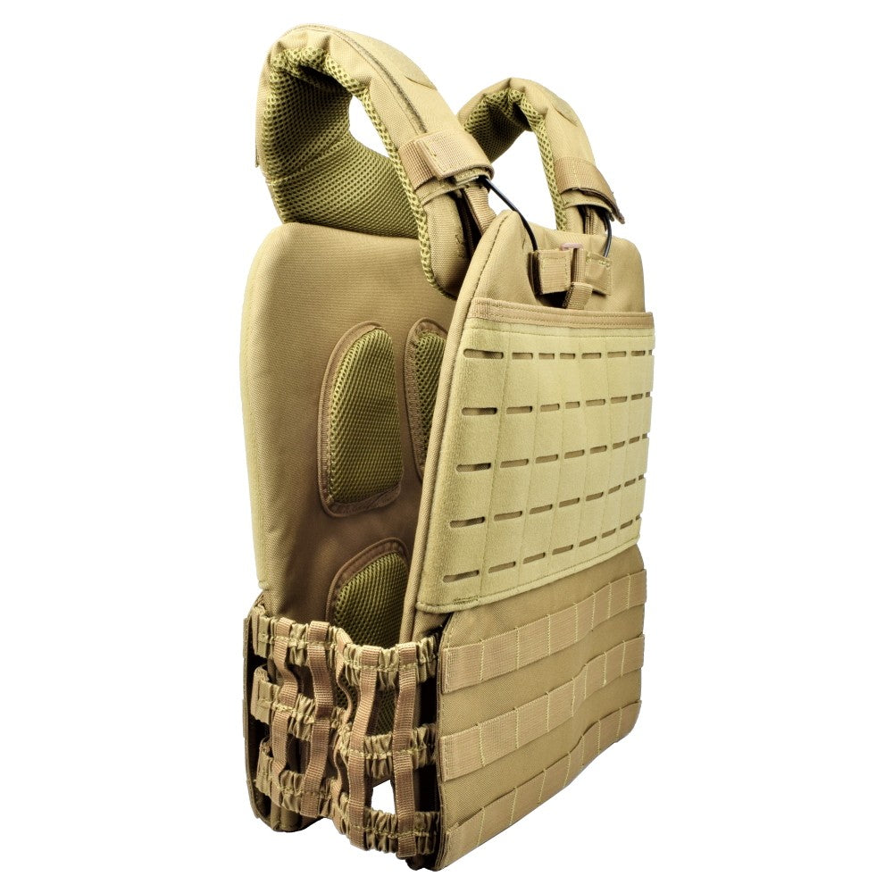EXAGON TACTICAL VEST PLATE CARRIER TAN DARK EARTH (EX-VT473T)