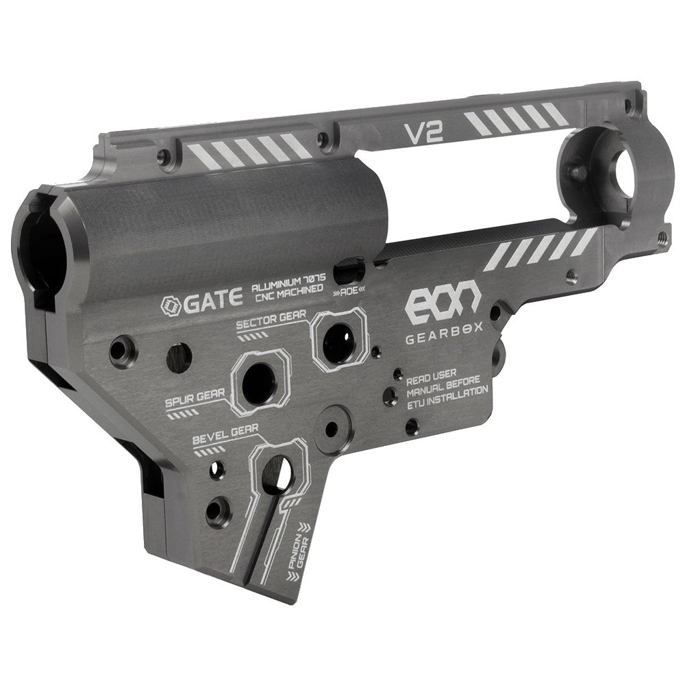 GATE CNC Aluminium Gearbox EON V2 ( 8 mm) - Gray