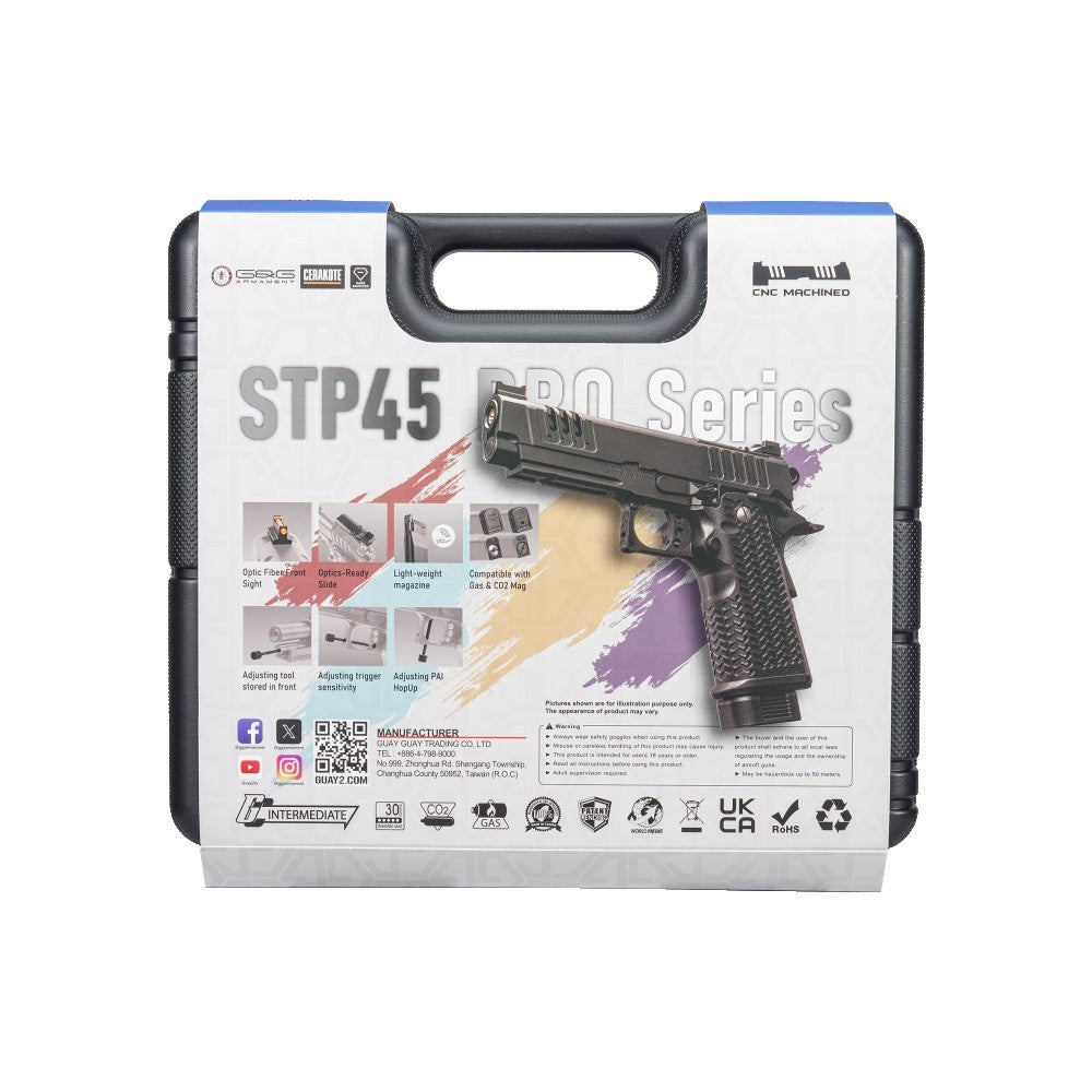 G&G PISTOLA A GAS STP45 PRO 8" NERA (GG-STP45PRO)