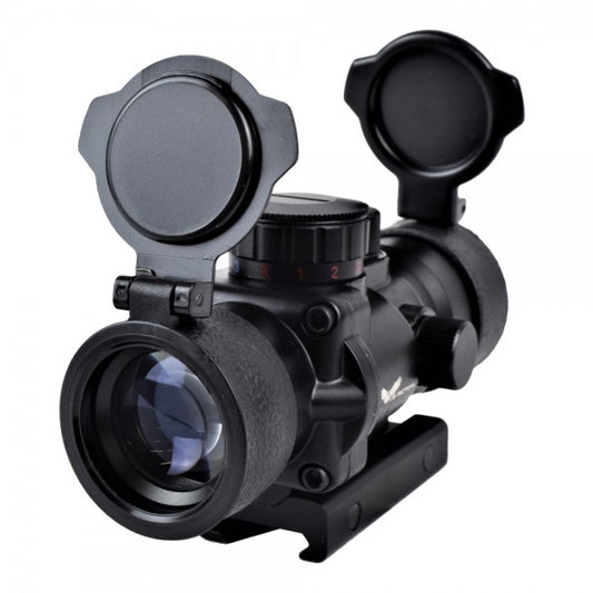 JS-TACTICAL OTTICA SHORT DOT COMPATTA LENTE 30mm ZOOM FISSO 3X NERA (JS-3.4X30)