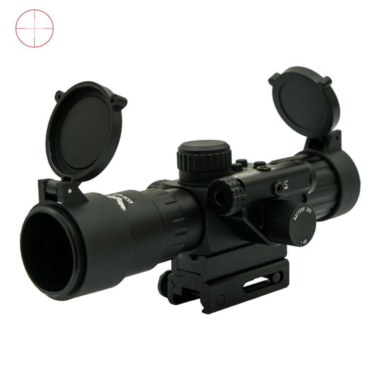 JS-TACTICAL OTTICA COMPATTA LENTE 30MM ZOOM 4X CON LASER ROSSO (JS-4X30IR)