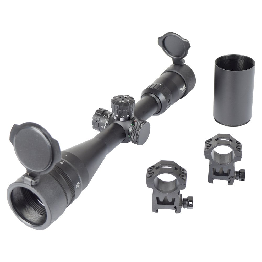 JS-TACTICAL OTTICA ILLUMINATA ZOOM 4-16X LENTE 44mm RETICOLO ILLUMINATO NERA (JS-4-16X44AOYU)
