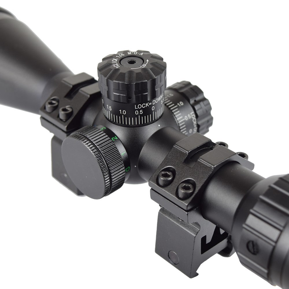 JS-TACTICAL OTTICA ILLUMINATA ZOOM 4-16X LENTE 44mm RETICOLO ILLUMINATO NERA (JS-4-16X44AOYU)